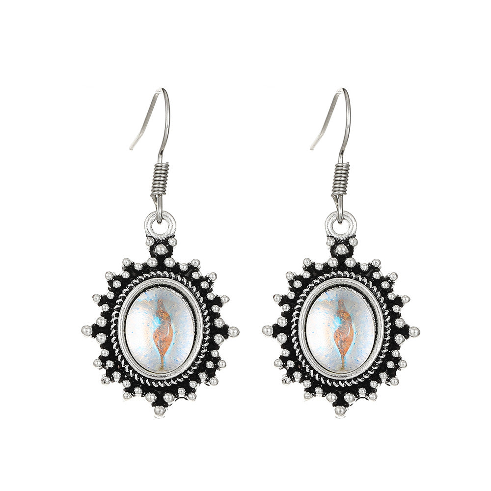 Wholesale Colorful gemstone earrings turquoise earrings